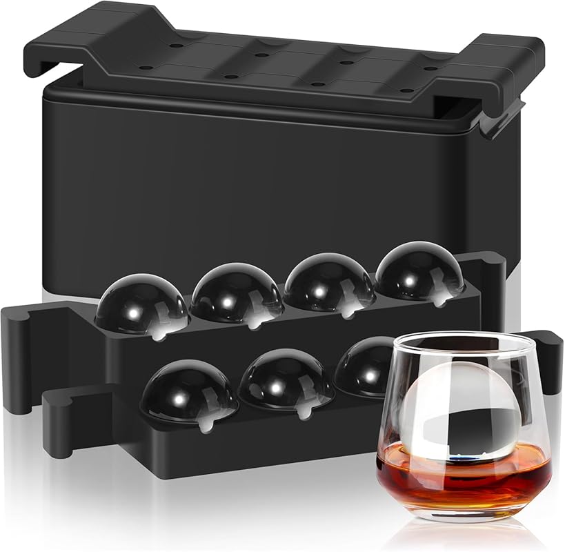 Clear Ice Ball Maker Mold, 8 Large 2