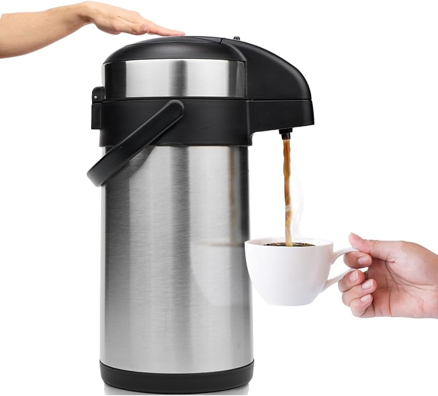 140 oz Insulated Stainless Steel Airpot Coffee Dispenser with Pump for