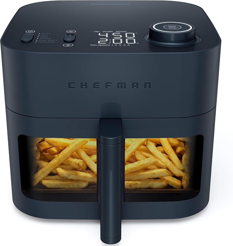 Chefman Crispinator 6-in-1 Air Fryer 8 Qt, TurboFry Pro, 450°F Max Tem