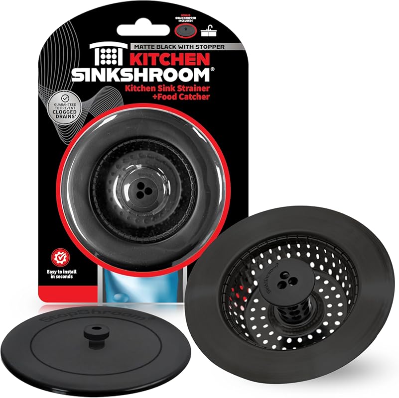 SinkShroom Clog-Free Kitchen Sink Drain Strainer and Stopper, Stainles