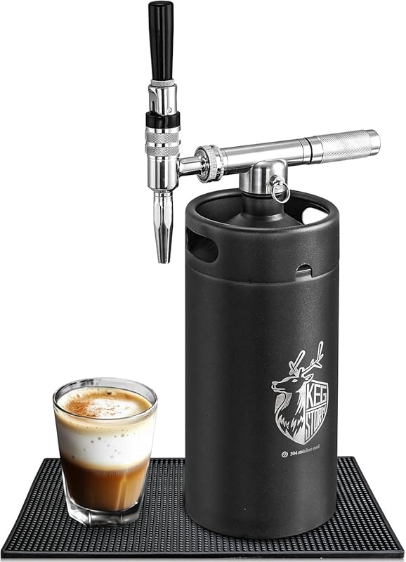128 oz Stainless Steel Portable Nitro Cold Brew Coffee Maker Mini Keg