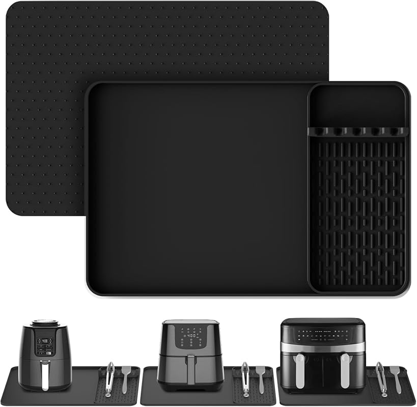 24x16 Inch Silicone Heat Resistant Mat for Air Fryer. Countertop Prote