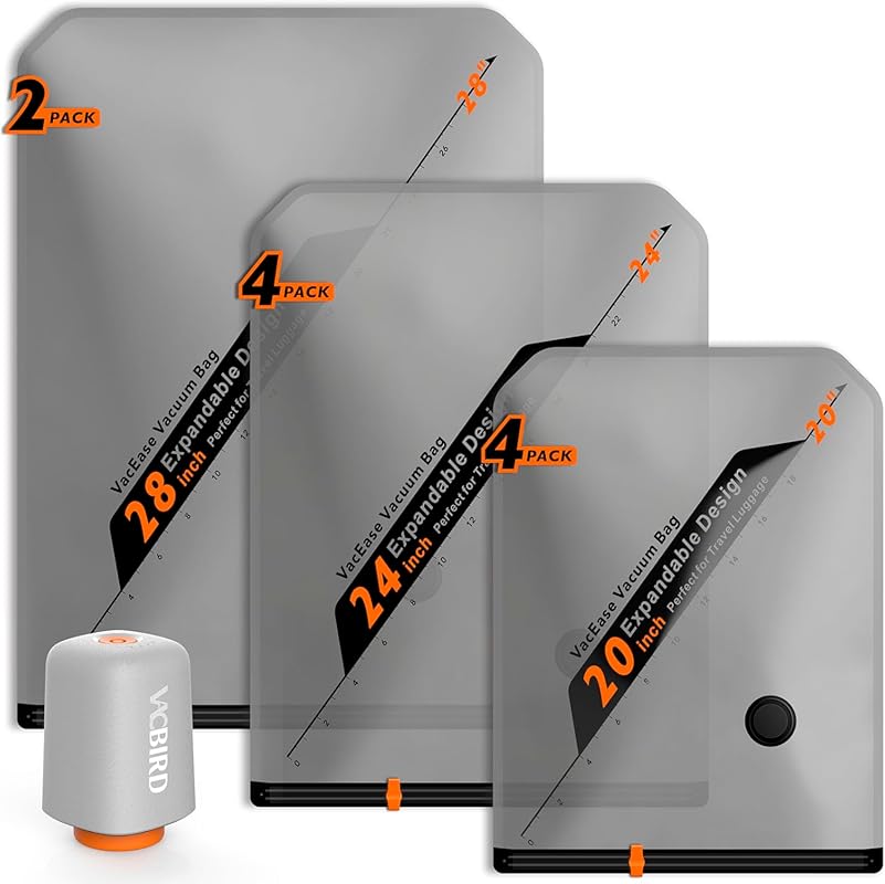 10 Pack Rechargeable Wireless Pump Travel Vacuum Storage Bags: Portabl
