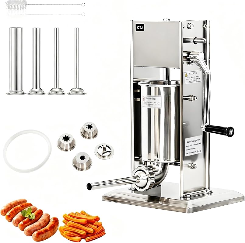 CTJ 7Lb/3L Manual Vertical Sausage Stuffer & Churro Maker, Two-Speed 3