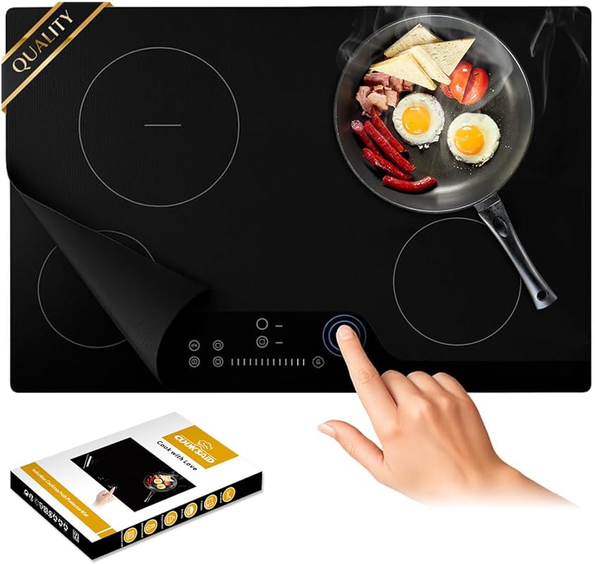 Extra Large Translucent Magnetic Silicone Induction Cooktop Protector 