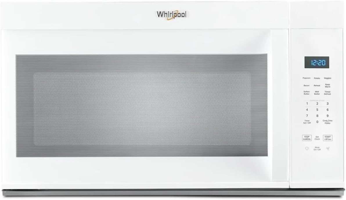 Whirlpool WMMS3130RW Over-The-Range Microwave Oven, 1.7 Cu. Ft., White