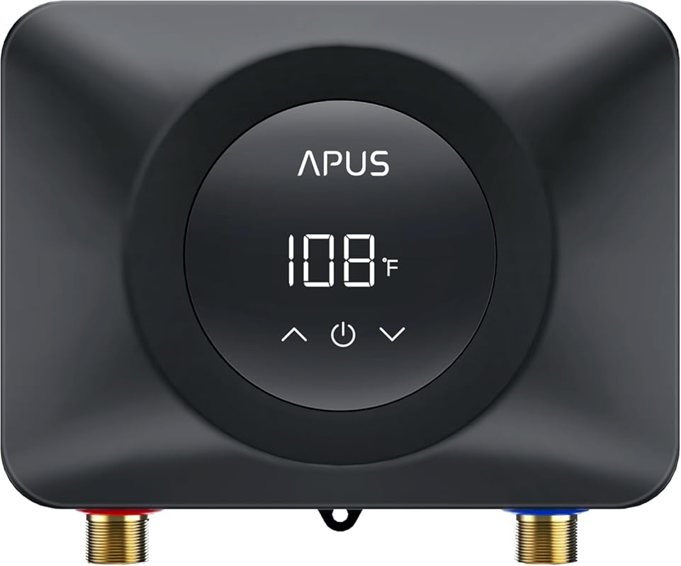 APUS 240V 4500W Electric Tankless Water Heater, Ultra Compact Under Si