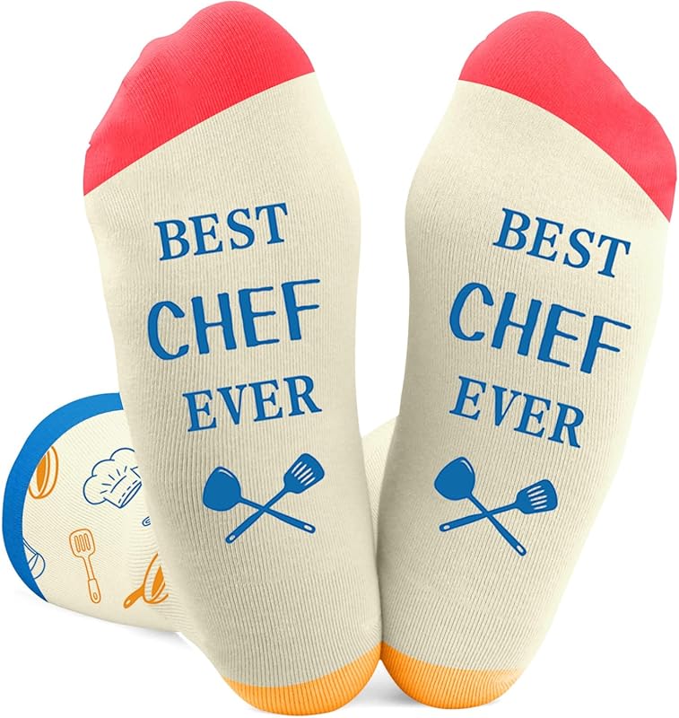 Funny Chef Gifts Socks for Men & Women, Culinary Present for Home & Pr