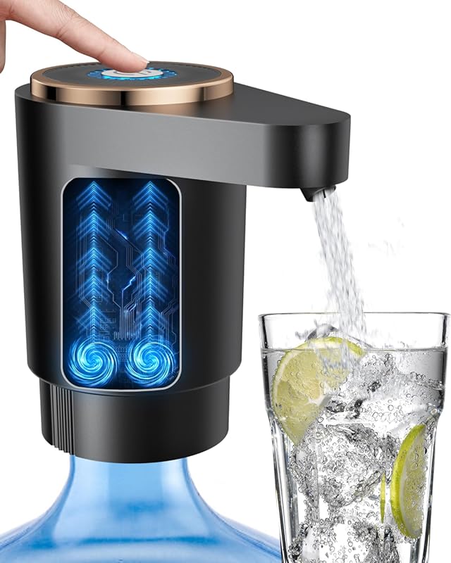 Portable Electric Water Jug Pump Dispenser: USB-C Charging, Dual Motor