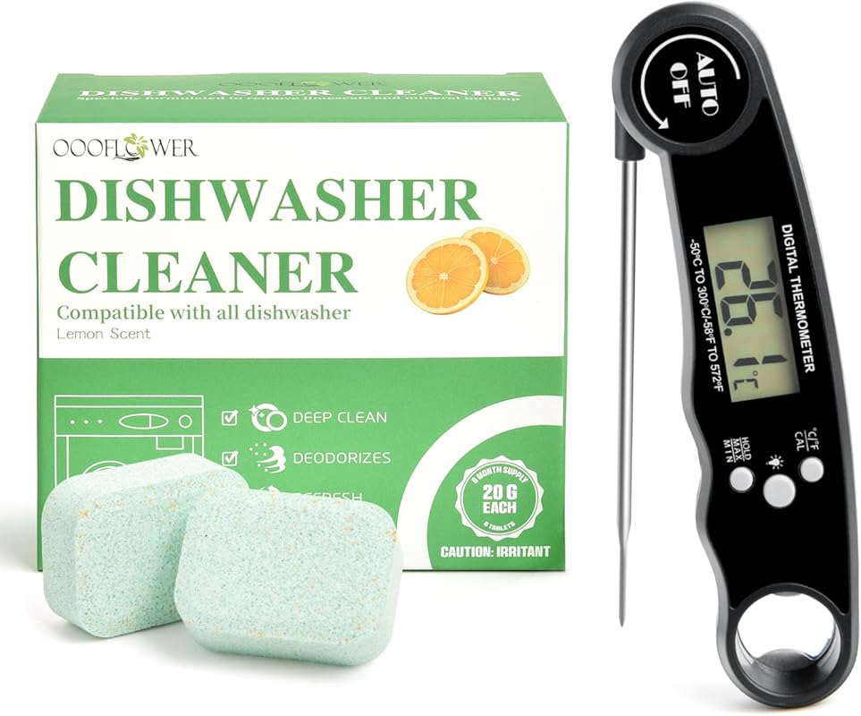 6-Pack Lemon Scent Dishwasher Detergent Tablets: Deep Cleaning Formula