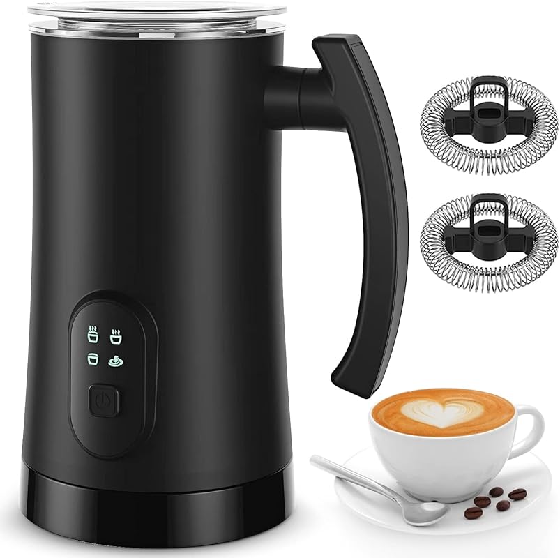 Automatic Electric Milk Frother & Steamer: 4-in-1 Warm/Cold Foam Maker