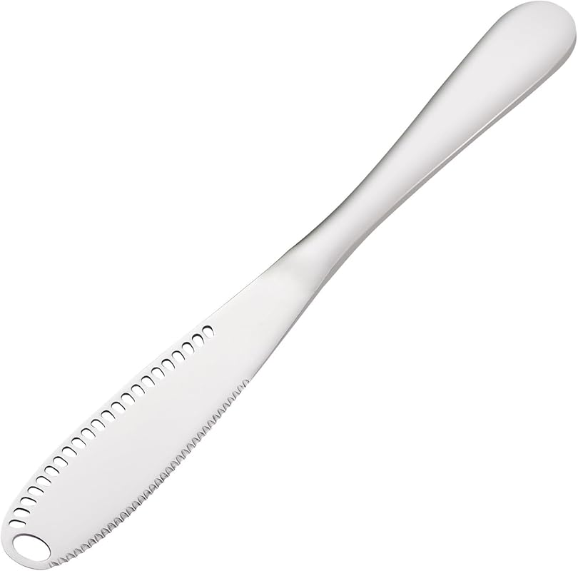 3-in-1 Stainless Steel Butter Spreader Knife with Holes in Blade for C