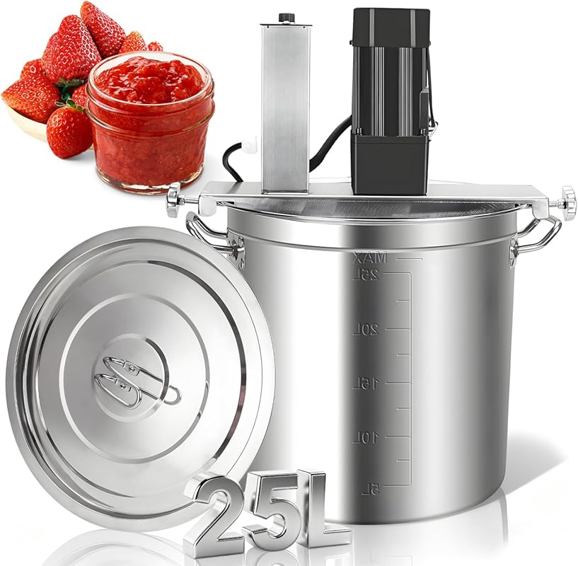 25L Commercial Automatic Food Mixer: Stainless Steel with 4-Blade Scra