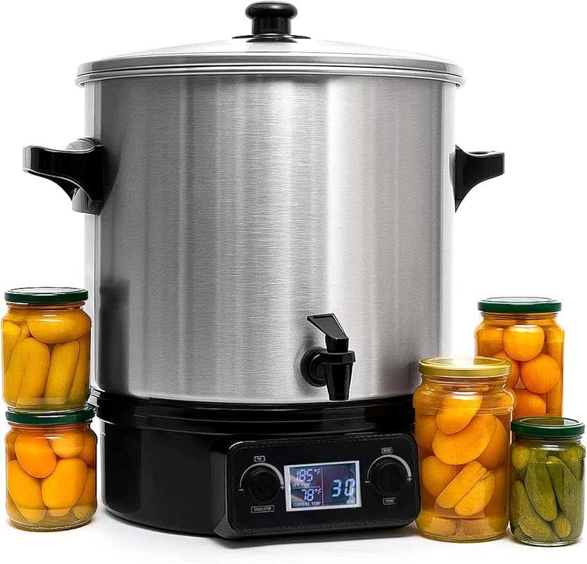 24.5QT Premium Stainless Steel Electric Water Bath Canner with Digital