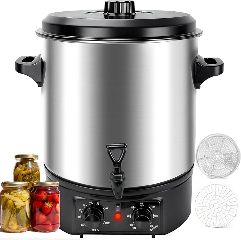 24.5QT 304 Stainless Steel Electric Water Bath Canner with Digital Tim