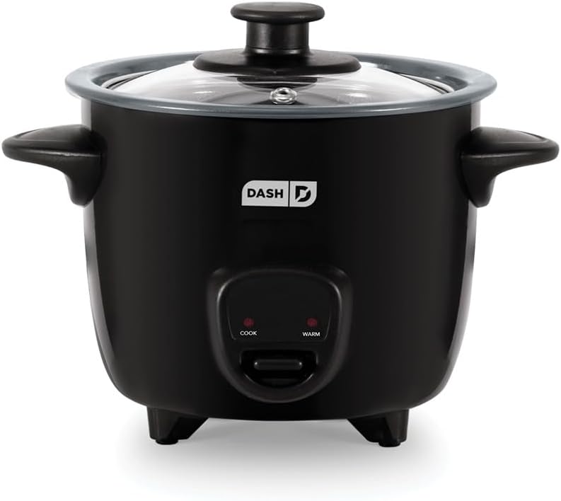 Dash Mini Ceramic Rice Cooker: Single-Serve, Compact, Nonstick Pot, Ke