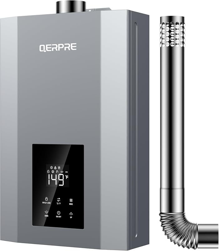 Propane Gas Tankless Water Heater, 85,000 BTU, 3.6 GPM, Instant Hot In