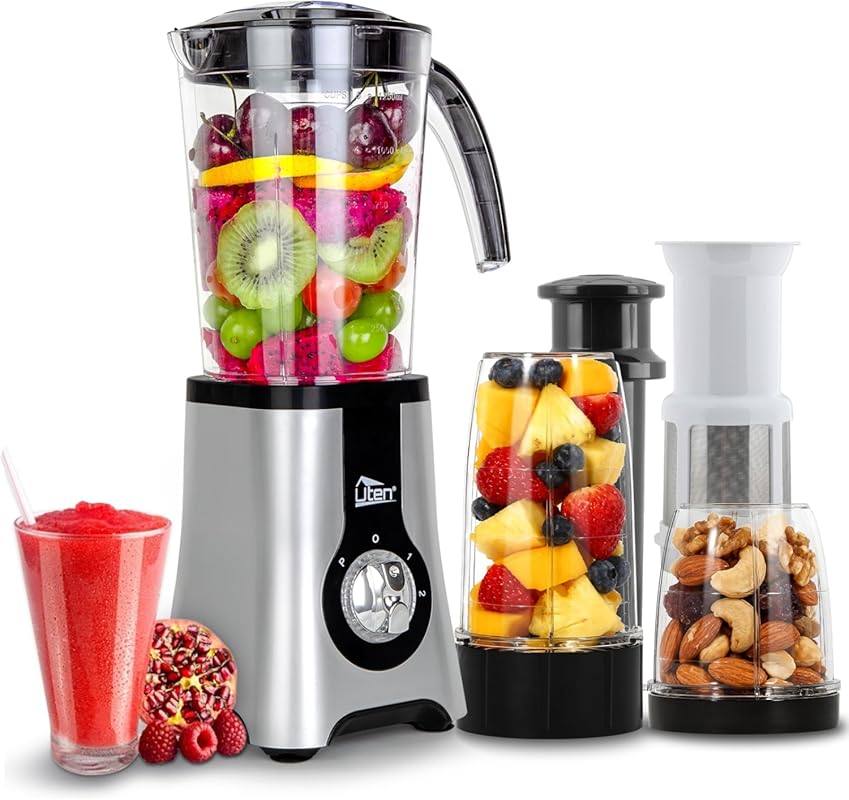 Uten 5-in-1 Multi-Functional Smoothie Blender, Juicer, Grinder with St