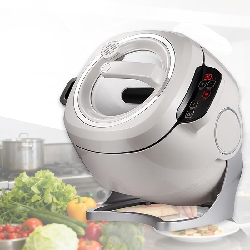 6L 1000W Electric Automatic Self-Stirring Pot: 360° Rotating Multi-Fun
