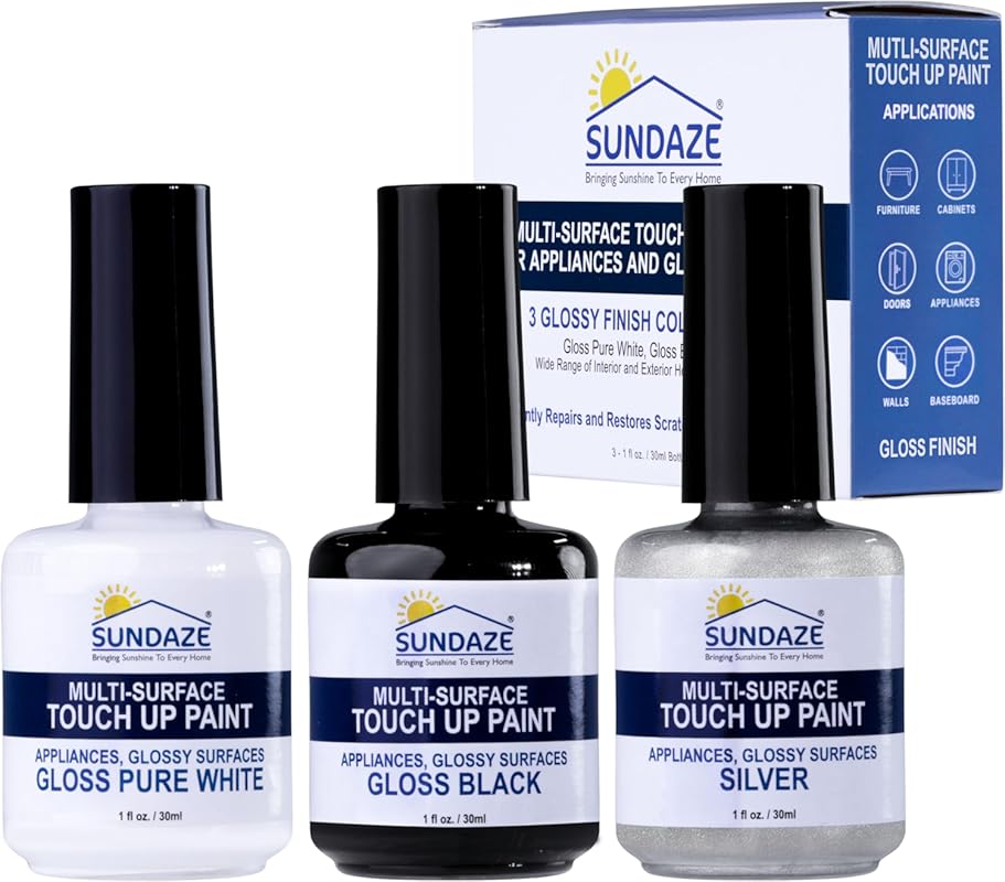 Sundaze Gloss Appliance Touch-Up Paint Pen Kit: White, Black, Silver