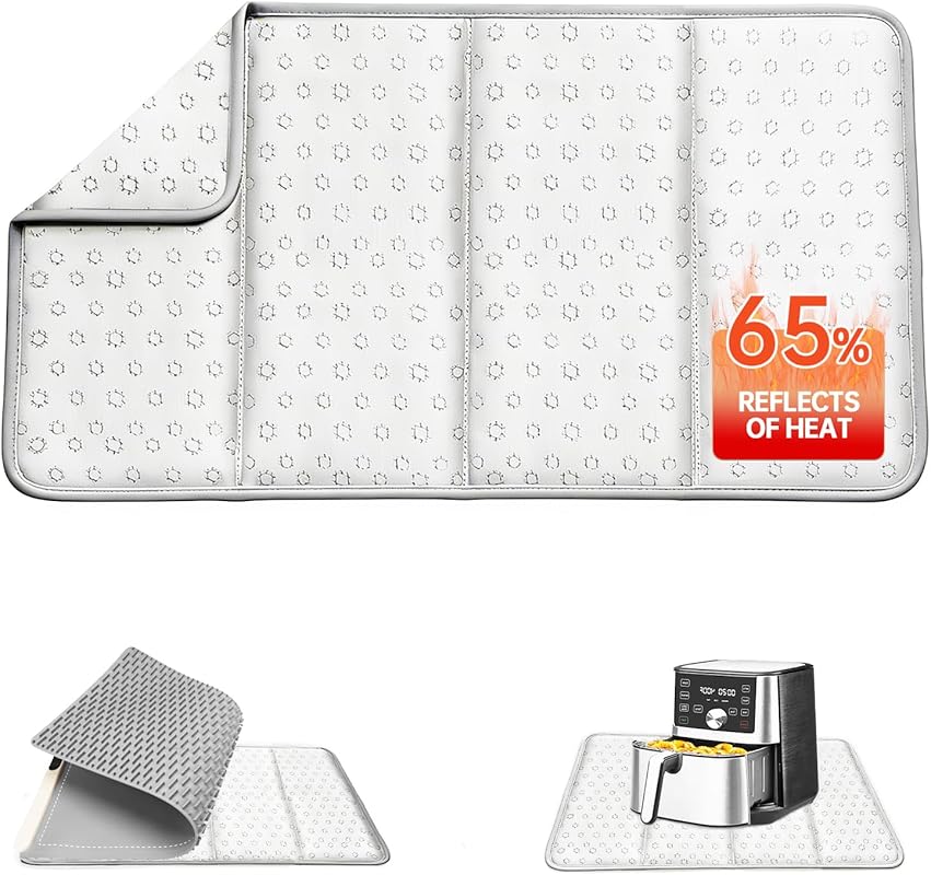 24x16in Heat-Resistant Mat for Air Fryer. Foldable, Oil-Resistant, Wat