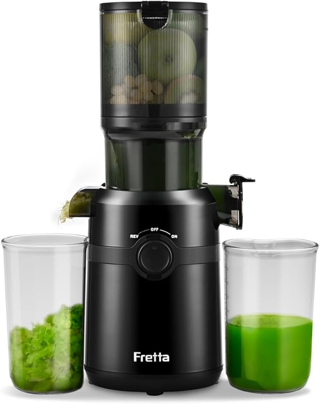 Fretta Cold Press Juicer for Whole Fruits & Vegetables, PCTG Material,