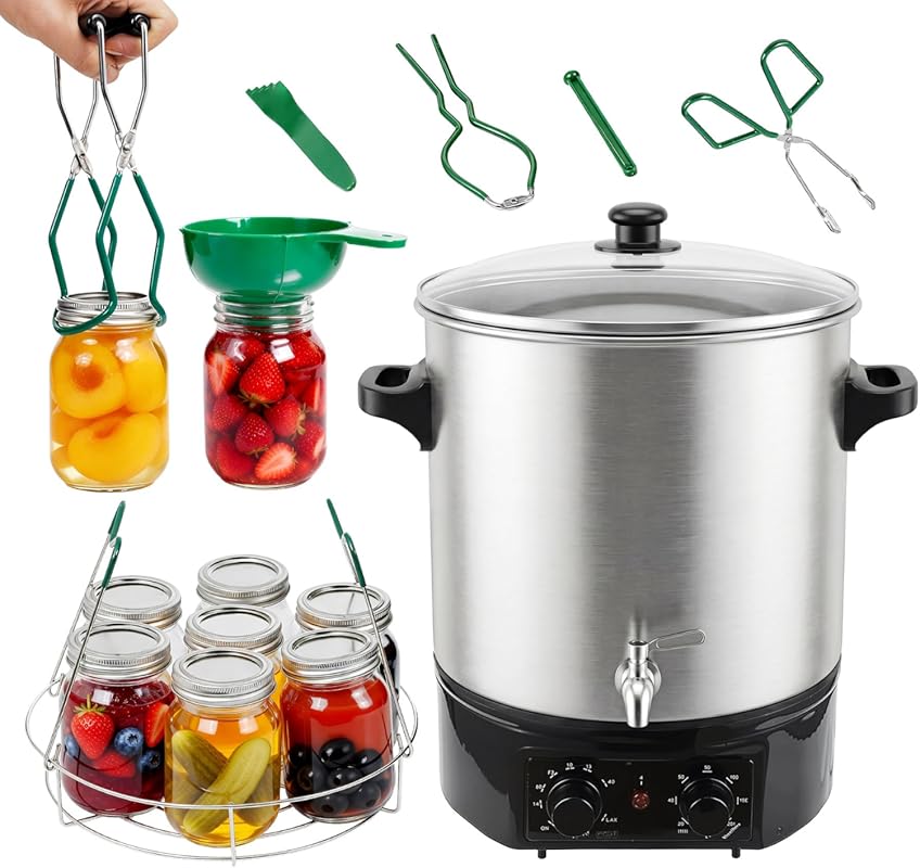 24.5QT Electric Water Bath Canner with Drain Tap, Digital Control, Adj