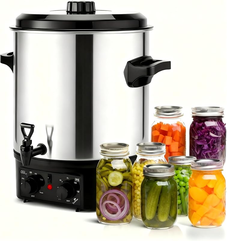 27QT Electric Automatic Water Bath Canner with Temp Control, Timer, Ov