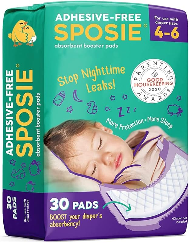 Sposie Diaper Booster Pads for Sizes 4-6 – Hypoallergenic, Pediatricia