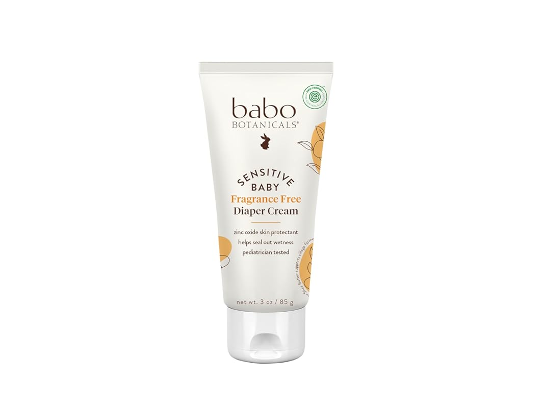 Babo Botanicals Sensitive Baby Diaper Cream: Fragrance-Free with 25% Z