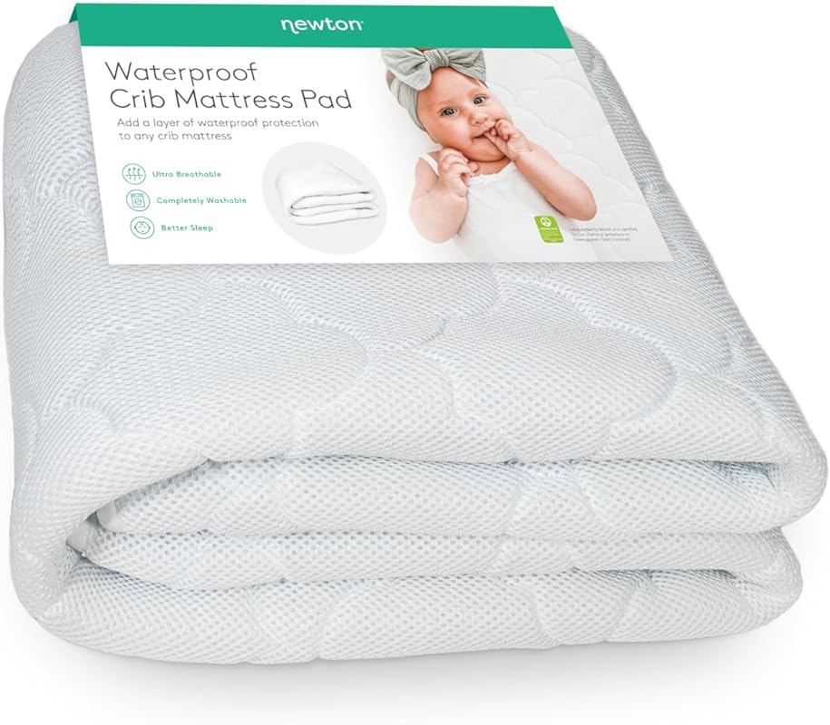 Newton Baby Waterproof Crib Mattress Pad, Ultra-Breathable Quilted Lay