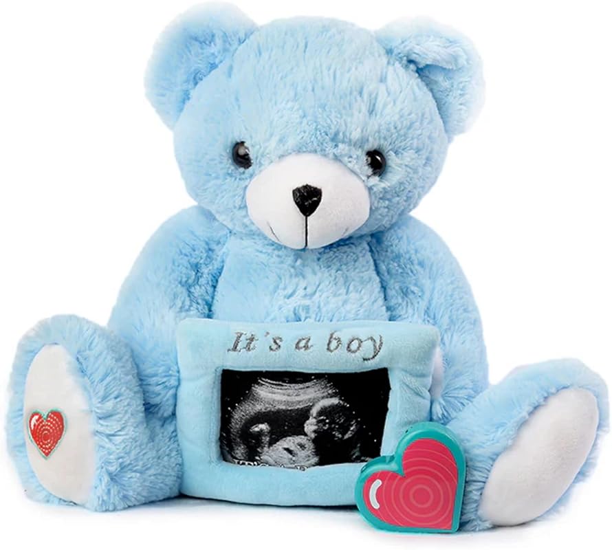 My Baby’s Heartbeat Bear, 20 Second Re-Recordable Voice Recorder Plush