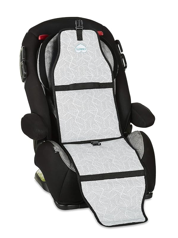 Comfortable Car Seat Cooling Pad for Babies, Toddlers, Kids – Durable One-Size, Black & White.