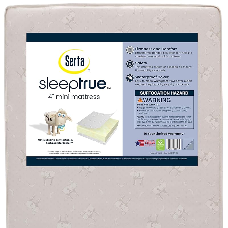 Delta Children Serta SleepTrue Mini Crib Mattress: Sustainably Sourced
