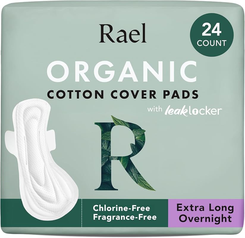 Rael Organic Cotton Period Pads for Women – Ultimate Absorbency, Ultra