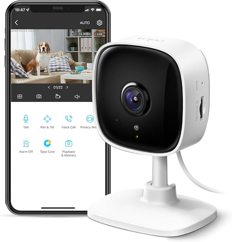 TP-Link Tapo C100 1080P Indoor Security Camera: Baby/Pet Monitor, Moti