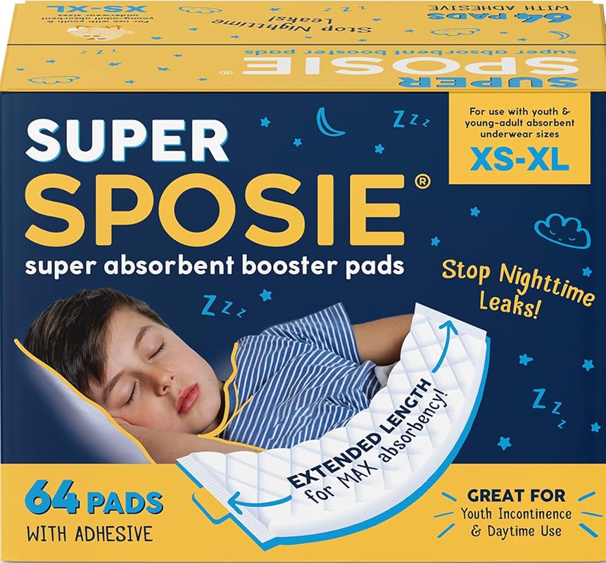 Sposie Super Booster Pads: Max Absorbency for Nighttime Diapers (Size 
