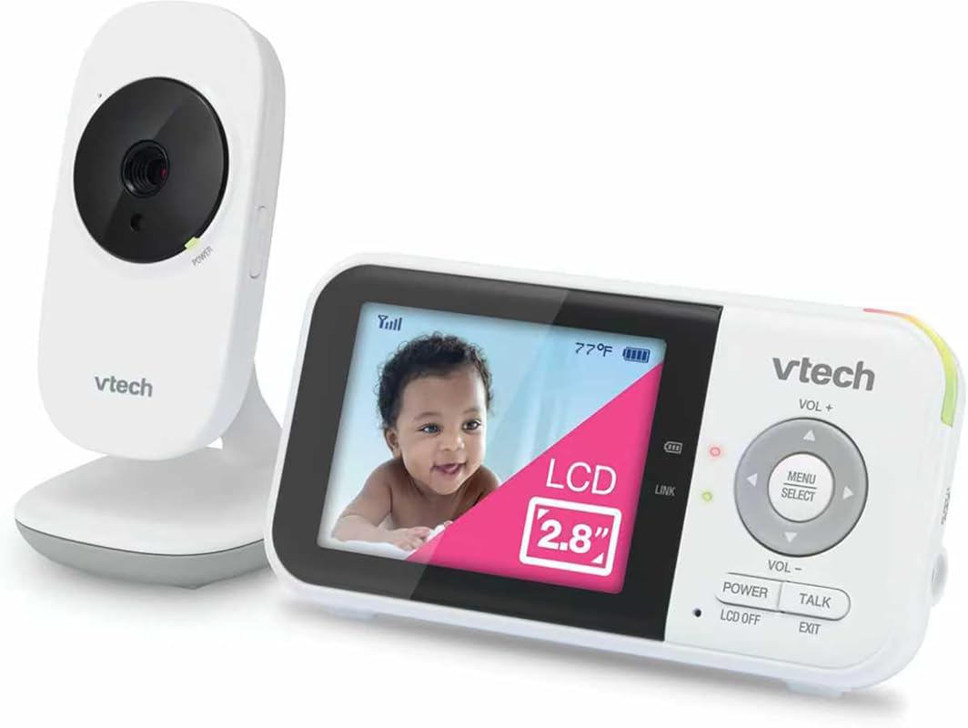 VTech VM819 Baby Monitor: No WiFi, 2.8" Screen, Portable Camera, Night
