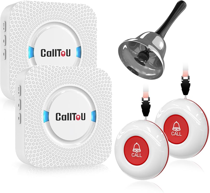 CallToU Wireless Caregiver Pager Monitoring System with Alert Buttons 