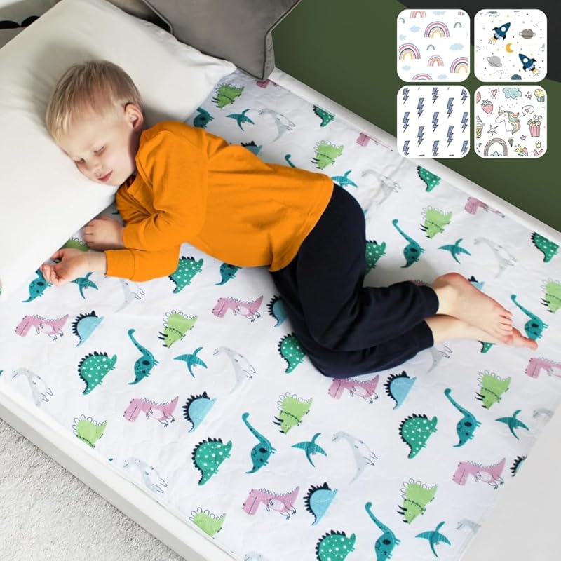 Hygge Sheets Dinosaur Potty Training Pee Pad for Kids - Waterproof, No