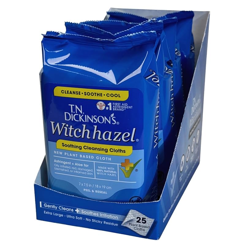 T.N. Dickinson's Witch Hazel Soothing MultiUse Cleansing Cloths, 4 Pac