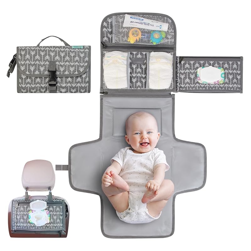 Kopi Baby Premium Portable Changing Pad with Wipes Pocket, Smart Trave