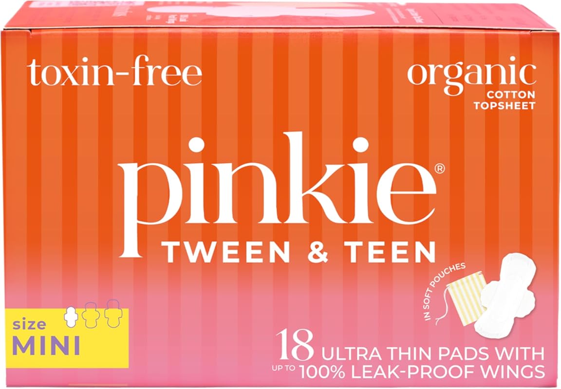 Pinkie Period Starter Teen Mini Pads: Organic Cotton, Smaller Underwea
