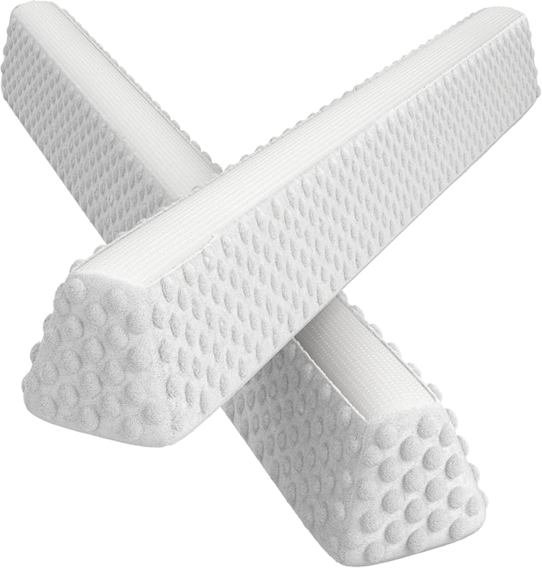 YENING Foam Bed Bumpers for Toddlers, 2-Pack Grey Guard Rail for Twin,