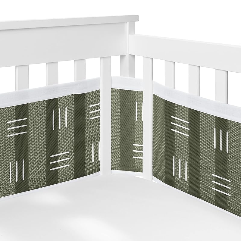 Sweet Jojo Designs + BreathableBaby 2-Piece Mesh Crib Liner Set, Hunte