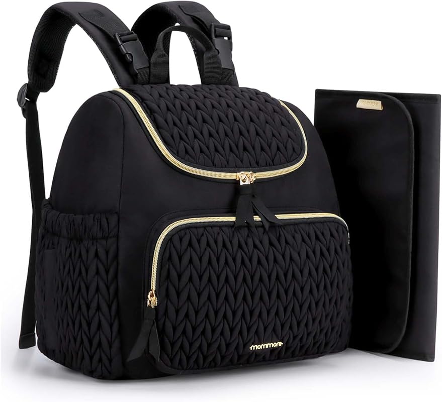 mommore Stylish Travel Diaper Bag Backpack for Toddlers with Insulated
