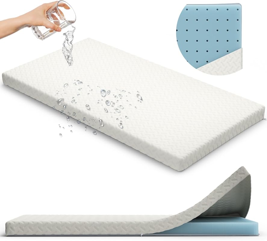 Sleepah 2-Inch Memory Foam Crib Mattress Topper