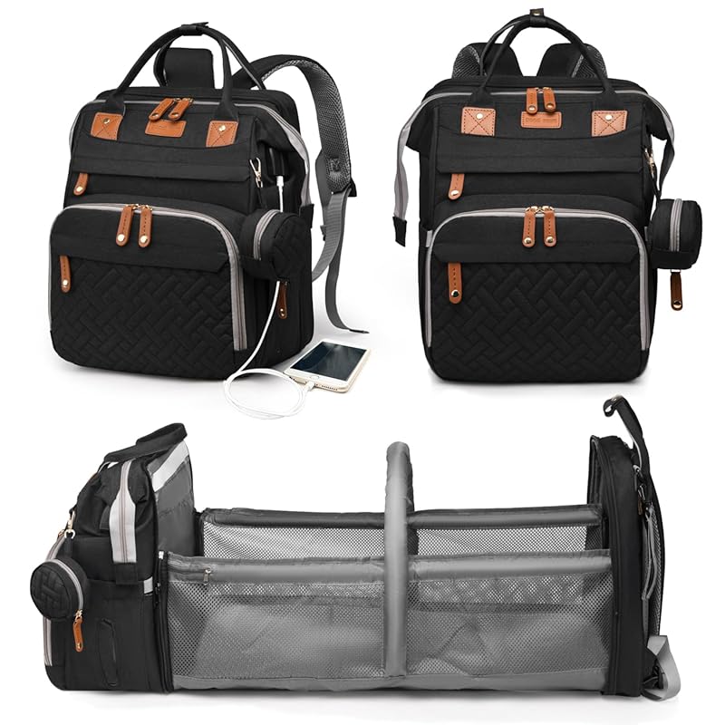 Astro alan Large Waterproof Diaper Bag Backpack with Changing Station 