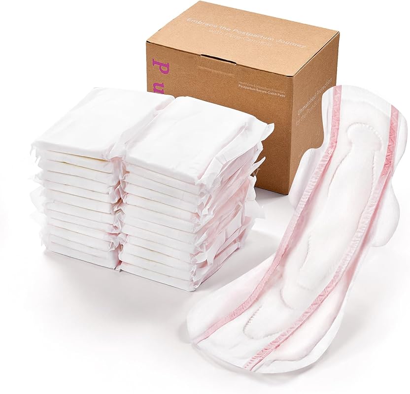 PurComfy Premium Postpartum Pads with Wings: Max Absorbency, Ultra Sof