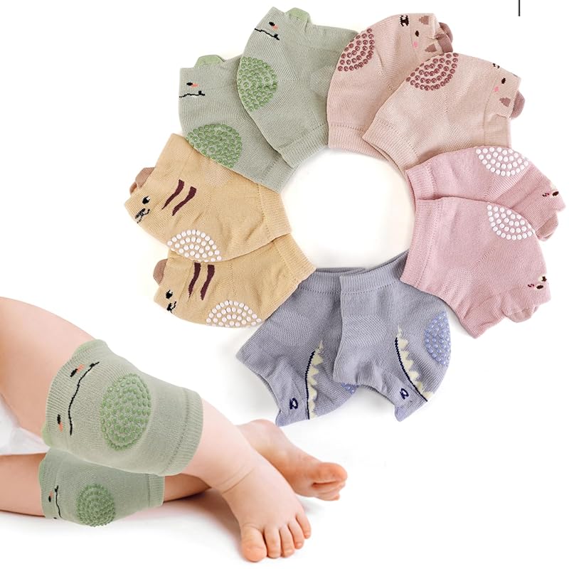 Baby Knee Pads (5 Pairs) for Crawling - Toddler Walker Protectors for 